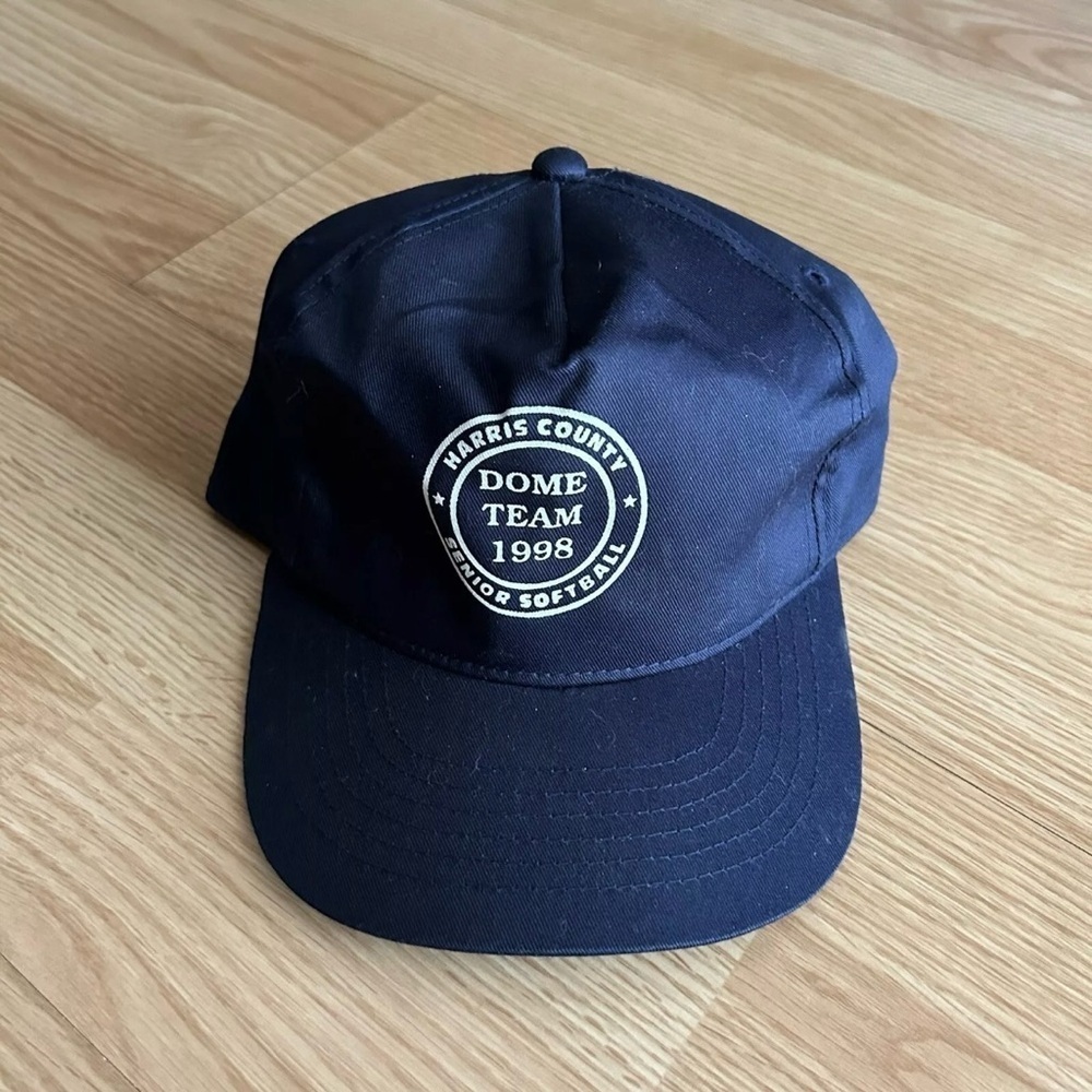 Vintage 1998 Harris County Navy Dome Team SnapBack OS